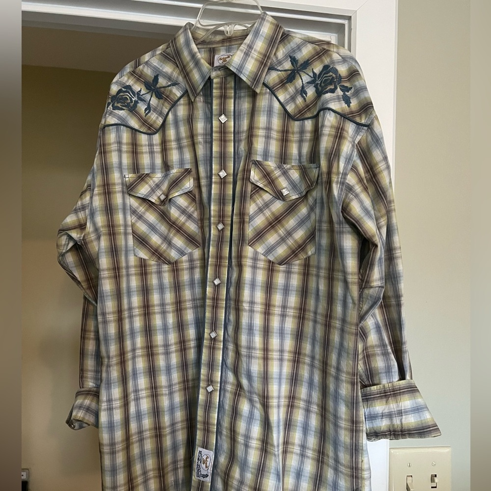 Panhandle Slim Retro Western Wear men’s shirt button up XL